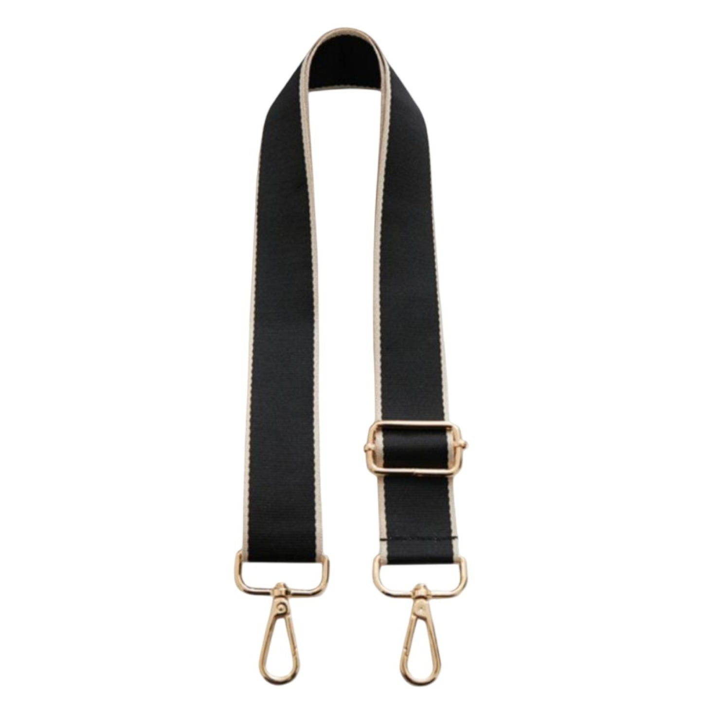 Bag Strap - Black with Cream
