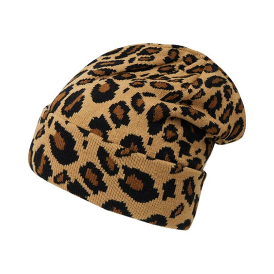Beanie Animal Print - Brown