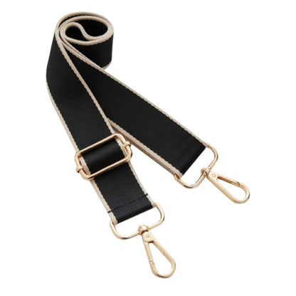 Bag Strap - Black with Cream