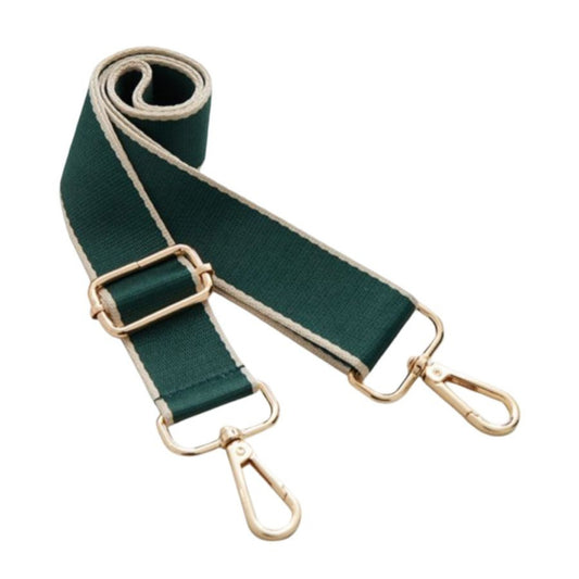 Bag Strap - Green with Cream