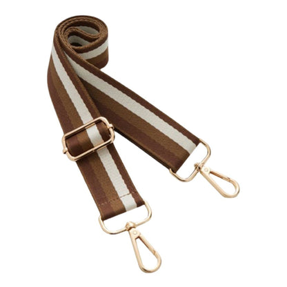 Bag Strap - Striped Brown