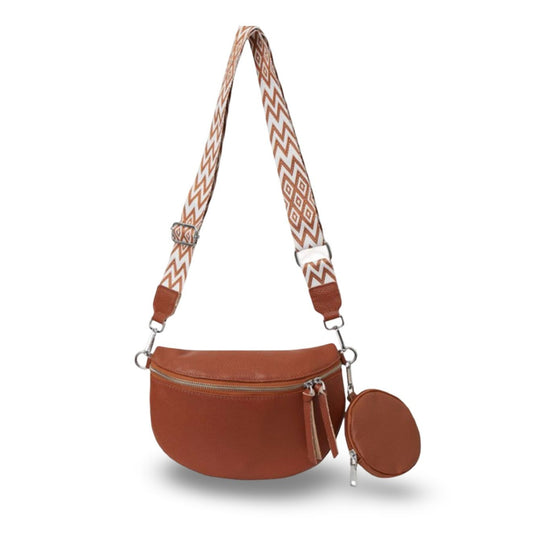 Leather Bum Bag & Coin Purse - Brown