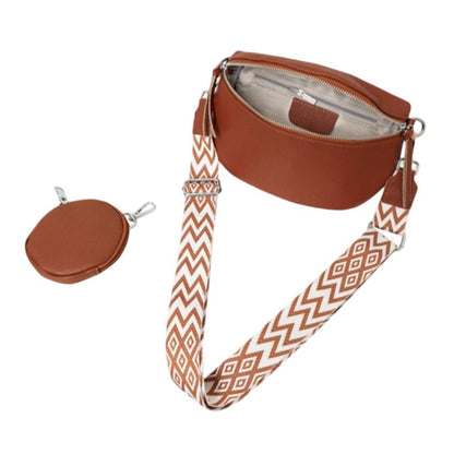 Leather Bum Bag & Coin Purse - Brown