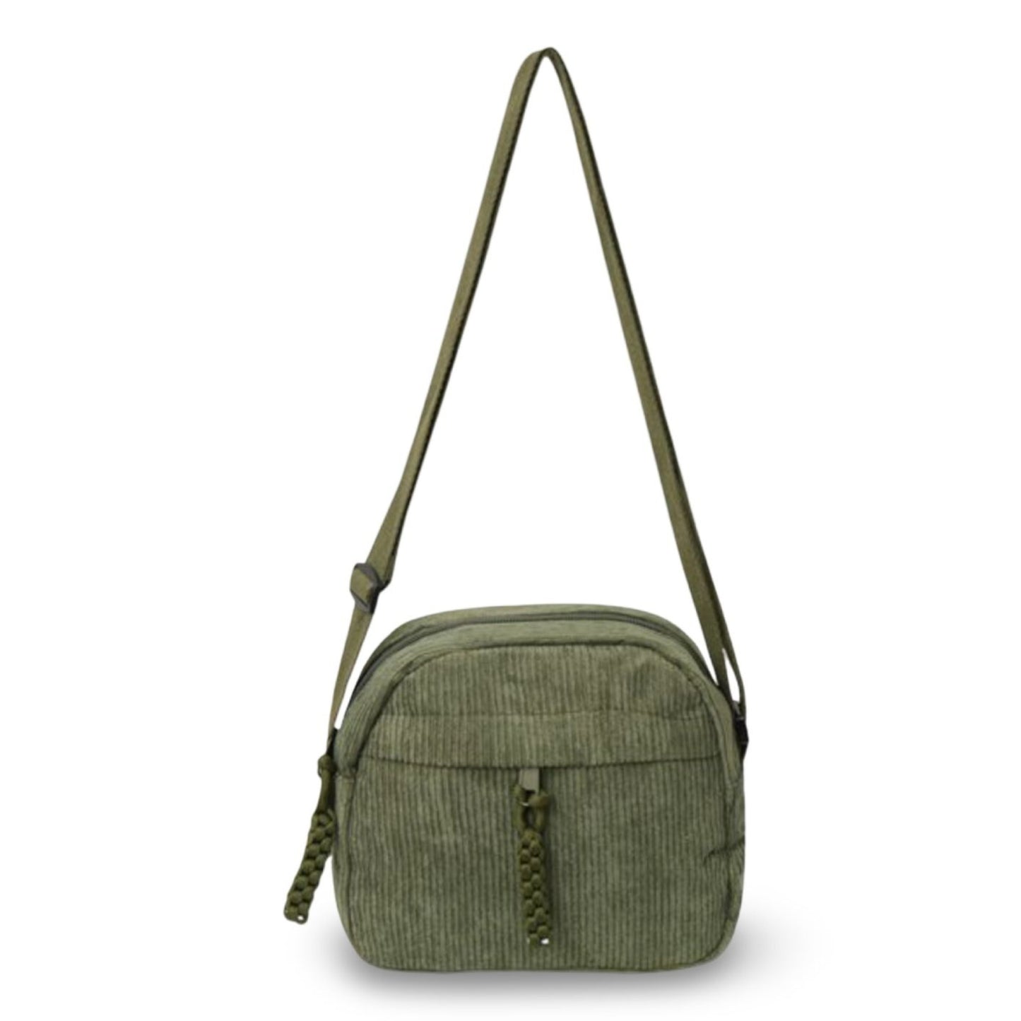 Corduroy Cross Body Bag - Green