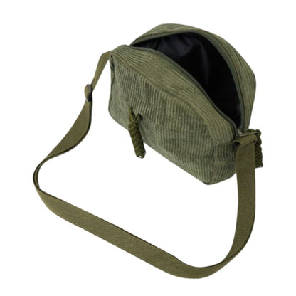 Corduroy Cross Body Bag - Green